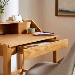 Knowle Compact Pull Out Oak Desk 28 Knowle Compact Pull Out Oak Desk -Habitat Store 30857469 alt02