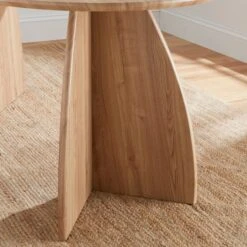 Effy 6 Seater Oval Dining Table, Natural Wood Effect -Habitat Store 30857598 alt03