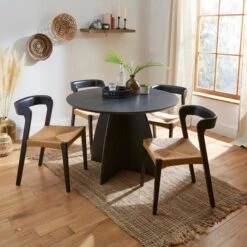 Effy 4 Seater Round Dining Table, Wood Effect -Habitat Store 30857600