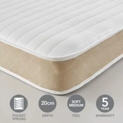 Dunelm Rolled 800 Pocket Sprung Mattress 40 Dunelm Rolled 800 Pocket Sprung Mattress -Habitat Store 30857780