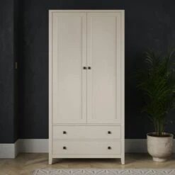 Malone Double Wardrobe, Warm Grey