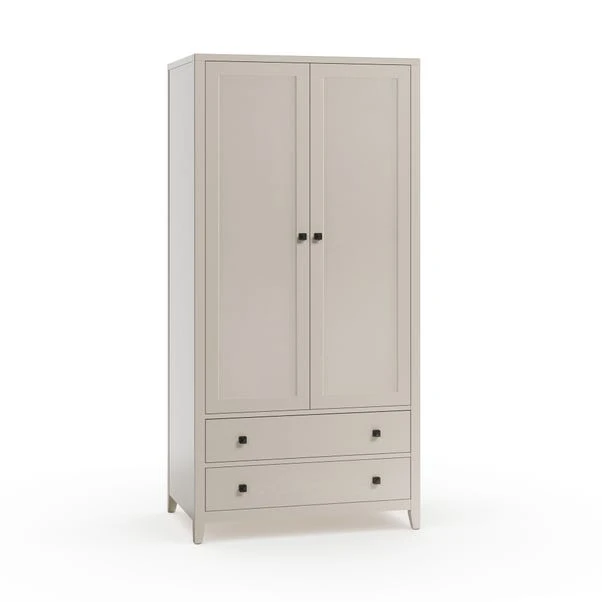 Malone Double Wardrobe, Warm Grey 6 Malone Double Wardrobe, Warm Grey - Image 4