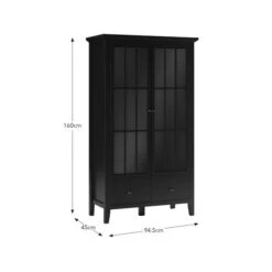 Lynton Glazed Display Cabinet, Black -Habitat Store 30858801 alt09