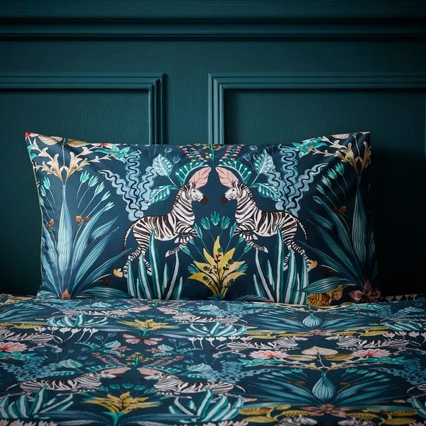 Utopian Dream Teal 100% Cotton Duvet Cover And Pillowcase Set 4 Utopian Dream Teal 100% Cotton Duvet Cover And Pillowcase Set - Image 2