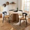 Effy 4 Seater Round Dining Table, Wood Effect -Habitat Store 30859047
