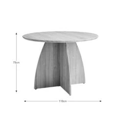 Effy 4 Seater Round Dining Table, Wood Effect -Habitat Store 30859047 alt09