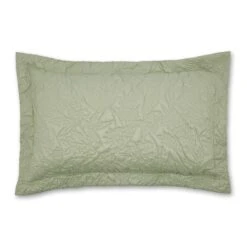 Filey Leaf Sage Oxford Pillowcase 8 Filey Leaf Sage Oxford Pillowcase -Habitat Store 30859410 alt03