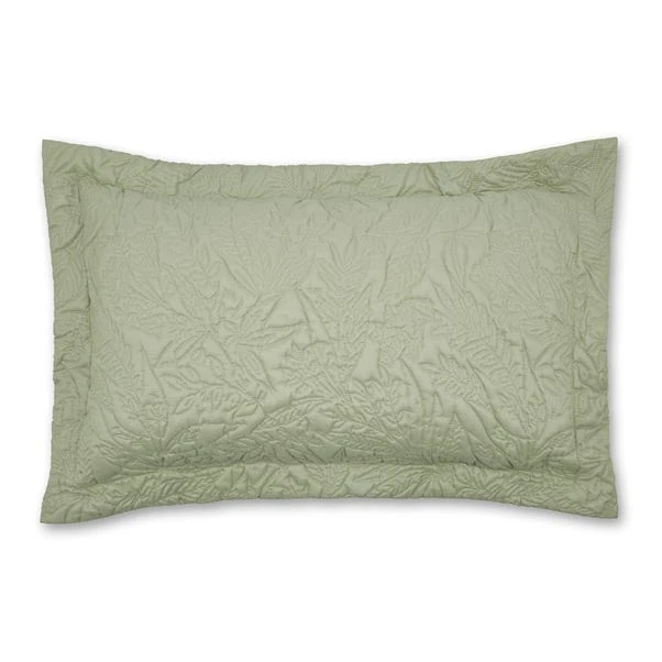 Filey Leaf Sage Oxford Pillowcase 5 Filey Leaf Sage Oxford Pillowcase - Image 3