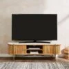 Alina Fluted Wide TV Unit, Mango Wood Fo TVs Up To 60" 2 Alina Fluted Wide TV Unit, Mango Wood Fo TVs Up To 60" -Habitat Store 30859818