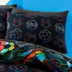 Bright Football Duvet Cover And Pillowcase Set 17 Bright Football Duvet Cover And Pillowcase Set -Habitat Store 30861099 alt03