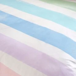 Rainbow Watercolour Stripe Duvet Cover & Pillowcase Set 18 Rainbow Watercolour Stripe Duvet Cover & Pillowcase Set -Habitat Store 30861124 alt04