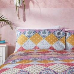 Global Patchwork Duvet Cover And Pillowcase Set -Habitat Store 30862359 alt06