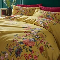 Tiverton Floral Trail Cotton Sateen Duvet Cover And Pillowcase Set -Habitat Store 30862374 alt02