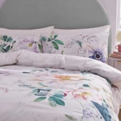 Tansy Floral Cotton Sateen Duvet Cover And Pillowcase Set 31 Tansy Floral Cotton Sateen Duvet Cover And Pillowcase Set -Habitat Store 30862378 alt01