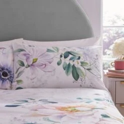 Tansy Floral Cotton Sateen Duvet Cover And Pillowcase Set 32 Tansy Floral Cotton Sateen Duvet Cover And Pillowcase Set -Habitat Store 30862378 alt02