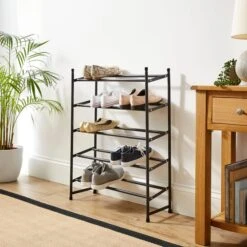 5 Tier Extendable Metal Shoe Rack 13 5 Tier Extendable Metal Shoe Rack -Habitat Store 30862494