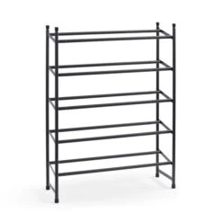 5 Tier Extendable Metal Shoe Rack 15 5 Tier Extendable Metal Shoe Rack -Habitat Store 30862494 alt02