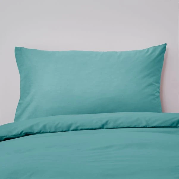 Pack Of 2 Non Iron Plain Dye Aqua Standard Pillowcases 3 Pack Of 2 Non Iron Plain Dye Aqua Standard Pillowcases