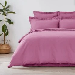 Non Iron Plain Dye Duvet Cover -Habitat Store 30863253