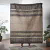 Luxe Brown Woven Throw