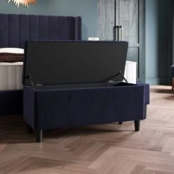 Alara Velvet End Of Bed Storage Ottoman 30 Alara Velvet End Of Bed Storage Ottoman -Habitat Store 30864178 alt01