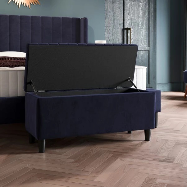 Alara Velvet End Of Bed Storage Ottoman 11 Alara Velvet End Of Bed Storage Ottoman - Image 9