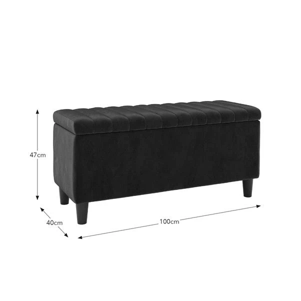 Alara Velvet End Of Bed Storage Ottoman 16 Alara Velvet End Of Bed Storage Ottoman - Image 14