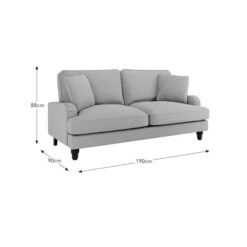 Beatrice Flatweave 3 Seater Sofa, Grey -Habitat Store 30864217 alt09