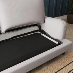 Beatrice Flatweave Grey 3 Seater Double Sofa Bed -Habitat Store 30864218 alt02