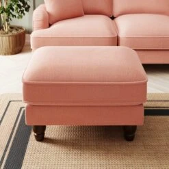 Beatrice Tonal Chenille Footstool -Habitat Store 30864222 alt02