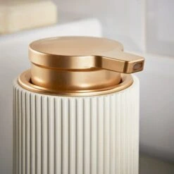 Modern Luxe Ribbed Resin Soap Dispenser -Habitat Store 30864376 alt01