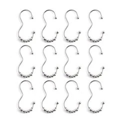 Pack Of 12 3-Shaped Shower Curtain Rings -Habitat Store 30864817 alt02