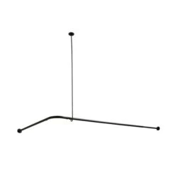 L Shape Expandable Black Shower Curtain Rail -Habitat Store 30864820 alt03