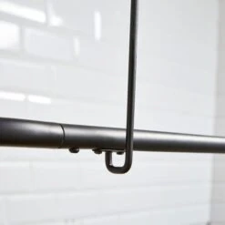 L Shape Expandable Black Shower Curtain Rail -Habitat Store 30864820 alt05