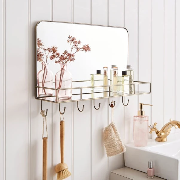 Heart And Soul Rectangle Wall Mirror With Hooks 3 Heart And Soul Rectangle Wall Mirror With Hooks