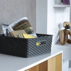 Curver My Style Dark Grey Basket 27 Curver My Style Dark Grey Basket -Habitat Store 30867378