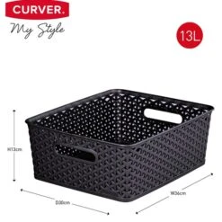 Curver My Style Dark Grey Basket 31 Curver My Style Dark Grey Basket -Habitat Store 30867378 alt04