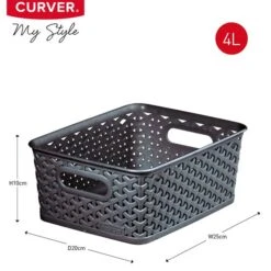 Curver My Style Dark Grey Basket 26 Curver My Style Dark Grey Basket -Habitat Store 30867379 alt04
