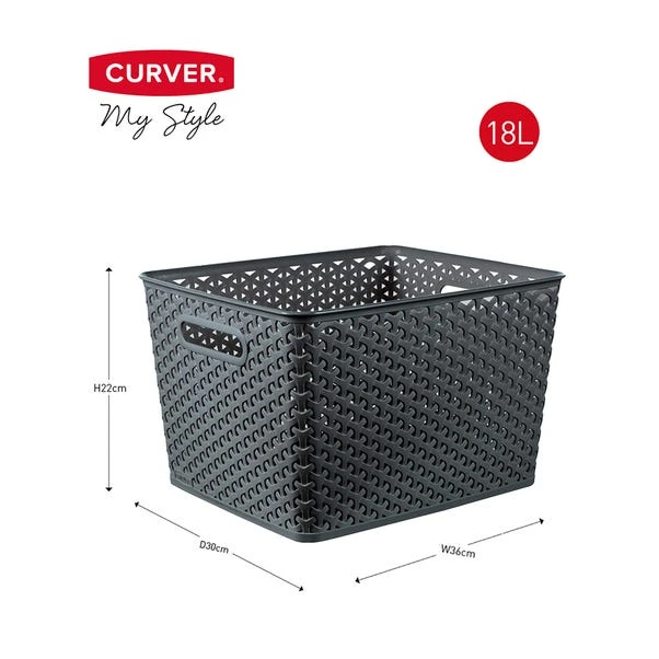 Curver My Style Dark Grey Basket 7 Curver My Style Dark Grey Basket - Image 5