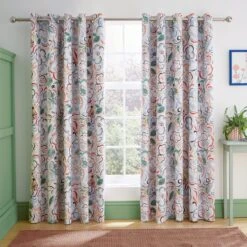 Heart And Soul Ayva Floral Blackout Eyelet Curtains -Habitat Store 30868488 alt05