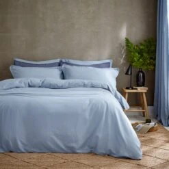 Cotton Linen Duvet Cover & Pillowcase Set 27 Cotton Linen Duvet Cover & Pillowcase Set -Habitat Store 30868627 alt02
