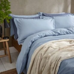 Cotton Linen Duvet Cover & Pillowcase Set 29 Cotton Linen Duvet Cover & Pillowcase Set -Habitat Store 30868627 alt03