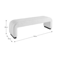 Lucilla 3 Seater Dining Bench, Boucle -Habitat Store 30868770 alt09