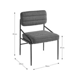 Bude Dining Chair, Boucle -Habitat Store 30869016 alt09