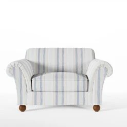 Angus Striped Linen Snuggle Chair 39 Angus Striped Linen Snuggle Chair -Habitat Store 30869752 alt08