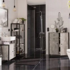 Colton Shelving Unit, Concrete Effect -Habitat Store 30869871 alt02