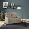 Taylor Chunky Chenille Manual Recliner 2 Seater Sofa, Dark Natural -Habitat Store 30869879