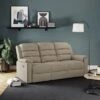Taylor Chunky Chenille Manual Recliner 3 Seater Sofa, Dark Natural -Habitat Store 30869880