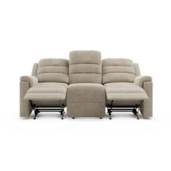 Taylor Chunky Chenille Manual Recliner 3 Seater Sofa, Dark Natural -Habitat Store 30869880 alt04