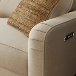 Beatrice Luna Fabric Natural Power Recliner 2 Seater Sofa -Habitat Store 30869972 alt03